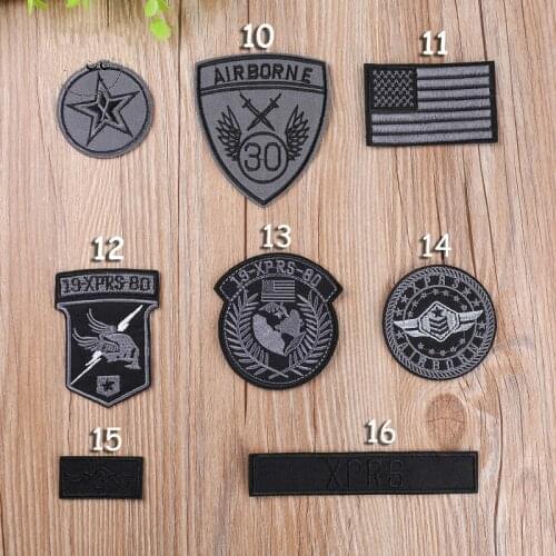 T-N Army Military Appliques Badges Cool National USA Flag Tactical Embroidered Patches for Clothes Fashion DIY Stripe Stickers