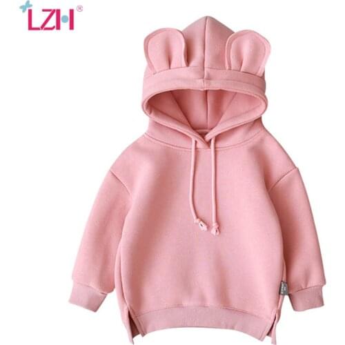 LZH Toddler Baby Coat Baby Kids Boys Girls Clothes Newborn Autumn Winter Cartoon Hoodies For Baby Girls Sweatshirt Tops infantil