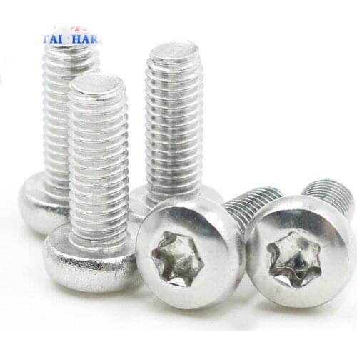 50PCS M2 Stainless steel pan head screws Plum Socket mechanical bolts Torx Semi-round head TX