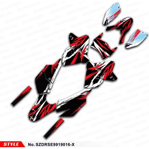 Aftermarket Motocross Stickers for DRZ400SM DRZ400E DRZ 400 SM Enduro DRZ400 SM E KLX 400R 99 to 19, Style No. SZDRSE9919016-X