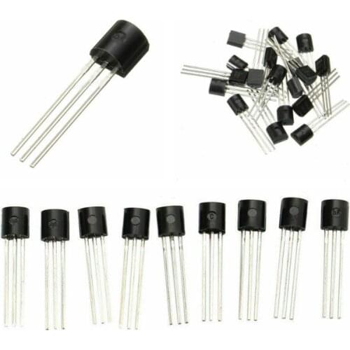 10pcs/17 alue triode bipolar transistor TO-92 NPN PNP classification kit set