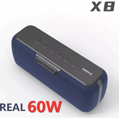 100%XDOBO X8 Bluetooth Speaker Big Power 60W Wireless Column Waterproof DSP Subwoofer Music Center with Voice Assistant 6600mAh