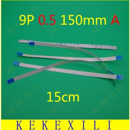 100X New FFC FPC flat flexible cable 9PIN 0.5mm pitch 9 pin Forward Length 150mm Width 5mm Ribbon Flex Cable Free Shipping