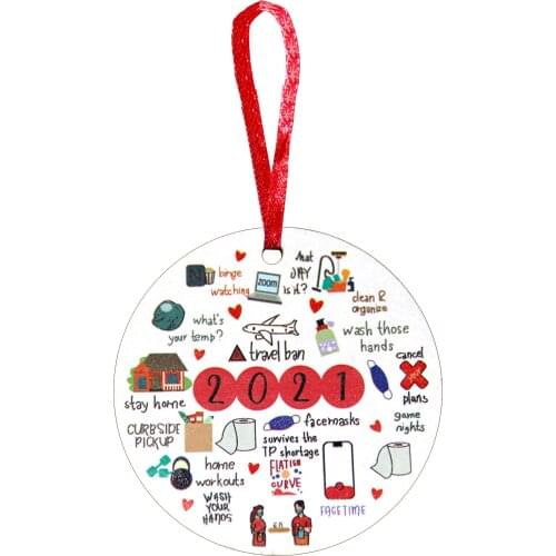 2021 Christmas Xmas Tree Round Discs Wood Disks Crafts Christmas Tree Decoration Snowman Ornaments Hanging Decor Home Gorgeous