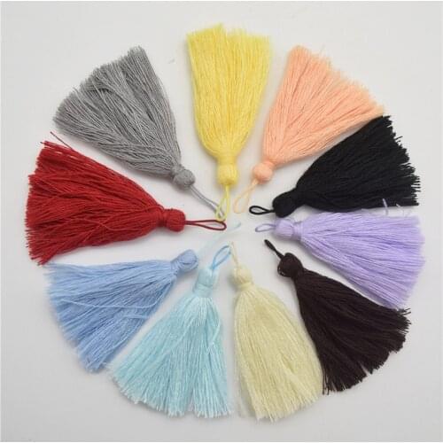 50pcs 6cm Cotton Thread Tassel Necklace Earring Pendant DIY Jewelry Making