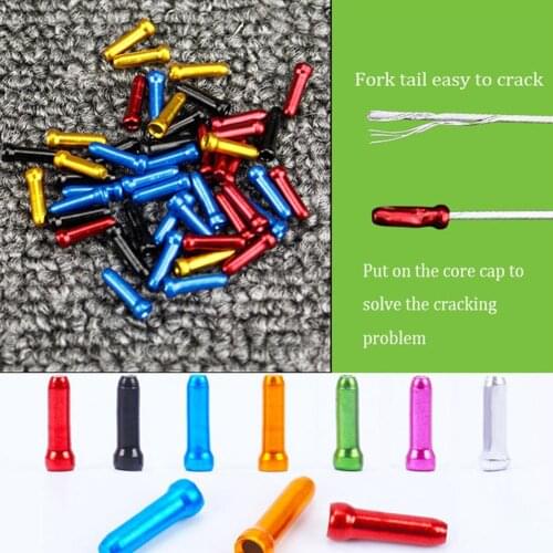 50Pcs Bike Bicycle Brake Shifter Inner Tips Shift Cables End Caps Cycling Parts Bicycle Accessories Derailleur Parts