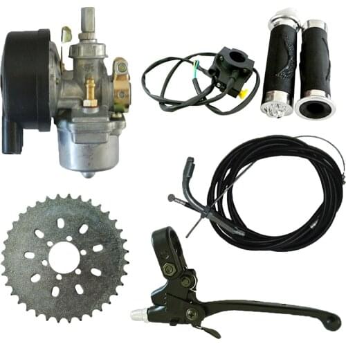 6 Holes 36 Teeth Sprocket&Carburetor For 66/80cc 2 Stroke Engine Motorized Bike