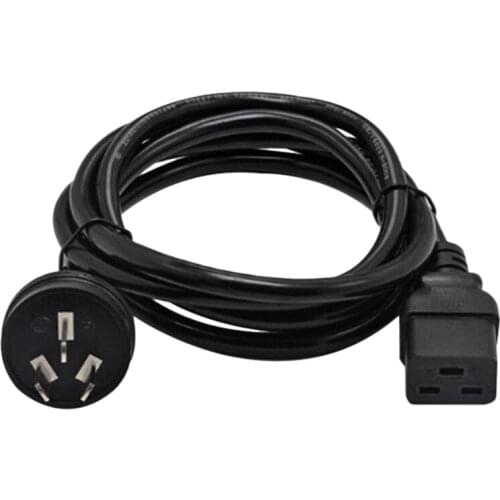 AU TO C19 AU Australia SAA Male to IEC320 C19 Female AC 3 Pin Power Extension Cable Cord for PDU UPS(AU Plug)