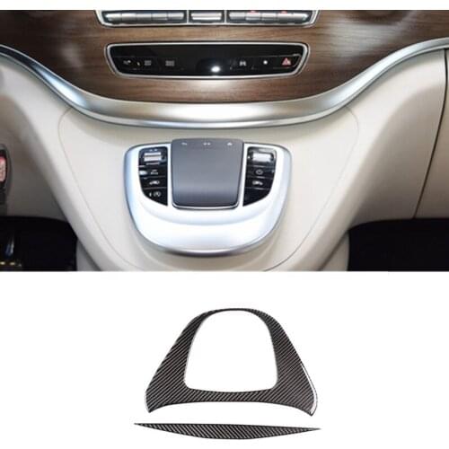 Car Interior Center Console Multimedia Panel Sticker Trim Accessories Fit For Mercedes Benz V Class V260 2015-2020 Auto Styling