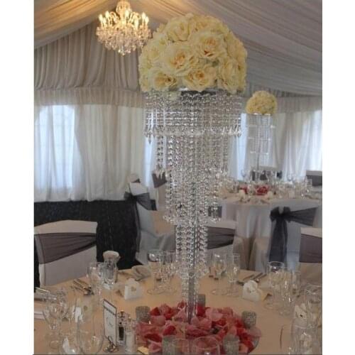 Free Shipping Wedding crystal table flower stand table centerpiece wedding decoration 15PCS/lot