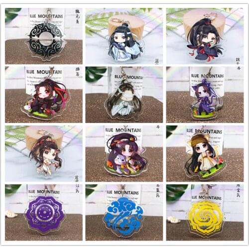 1pcs 6cm Grandmaster of Demonic mo dao zhu shi Full Numbers Very Cool Portachiavi Keyring Pendant Keychain