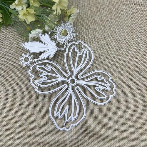 Beautiful flower-leaf Metal Cutting die keychain shaker Heart Paper Key Chain Scrapbook Paper Craft Card Punch Art Knife Cutter
