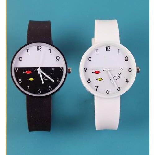 Cute Soft Rubber Silicone Fish Children Watches Girls Fashion Quartz Wristwatch For Woman Clock Female Hours Reloj Montre Femme