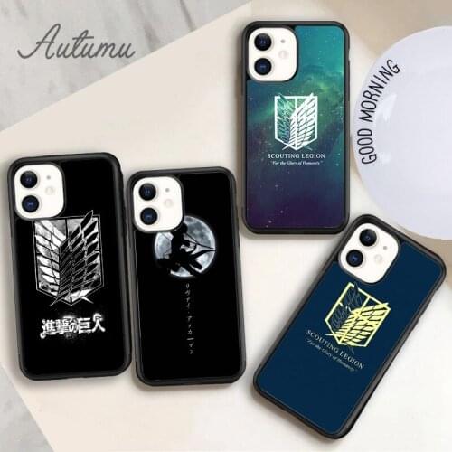 Attack On Titan Scouting Legion Phone Case for iPhone 11 12 Pro Max mini X XR XS SE 2020 5 6S 7 8 Plus Samsung Galaxy S8 S9 S10