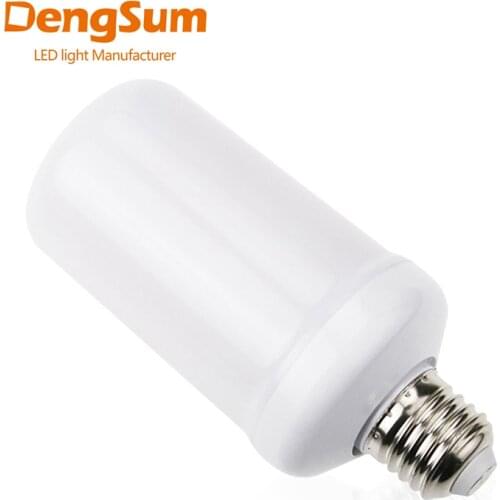 [DENGSUM]99 LEDs E27 Flame Lamps 9W 85-265V 4 Modes Ampoule LED Flame Effect Light Bulb Flickering Emulation Fire Light Yellow