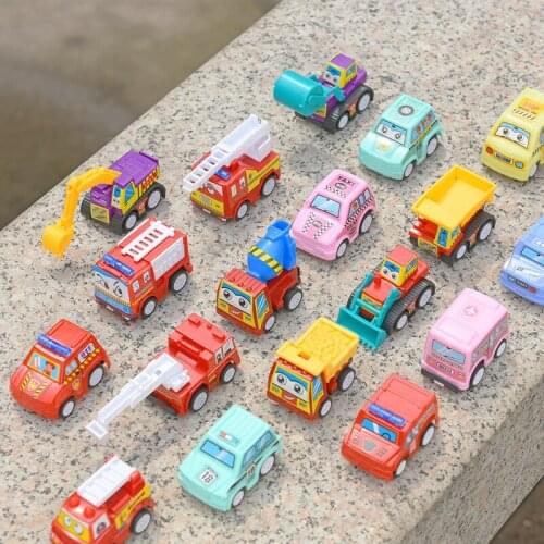 Direct Pull Back Cute Car Set Children Mini Engineering Car Model Boy Inertia Gift Toy Store Six Piece One Bag Toys For Kids