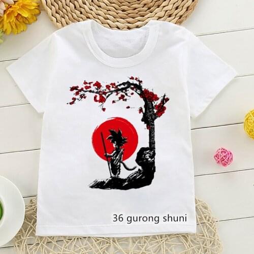 Guko Super Japan Cartoon Print Anime Clothes Boys/Girls Kids T Shirts Toddler Children Clothing T-Shirts Summer Tops Kawaii 2021