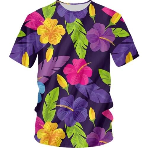 IFPD EU Size 3d Printed T Shirt Fashion Hot Sale Color Flower Printing Men O Neck T-shirt Unisex Harajuku Short Sleeve Tees Tops