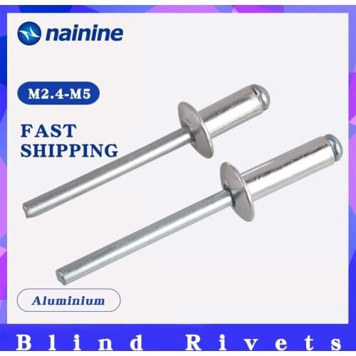 GB12618 M2.4 M3.2 M4 M5 M6 Aluminium Round Break Mandrel Blind Rivets Nail Pop Rivets For Furniture Car Aircraft