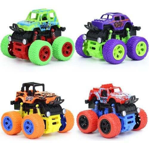 1:64 Four-wheel Drive Inertia Buggy Child Boy Car Model Anti-fall Stunt Toy Car Inertia Driving Toy For Boys Birthday Gift