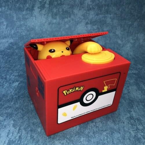 Steal Money Piggy Bank Cartoon Pokemon Children Piggy Bank Creative Gift Cute Steal Coin Birthday Gift Home Desktop Decoration