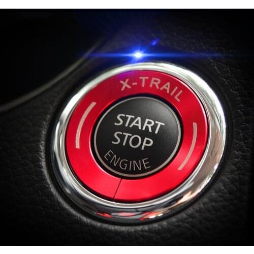 Car Engine Start Button Cover for Nissan X TRAIL X-trail Xtrail T32 Rogue 2014 2015 2016 2017 2018 2019 2020 2021 Accessories