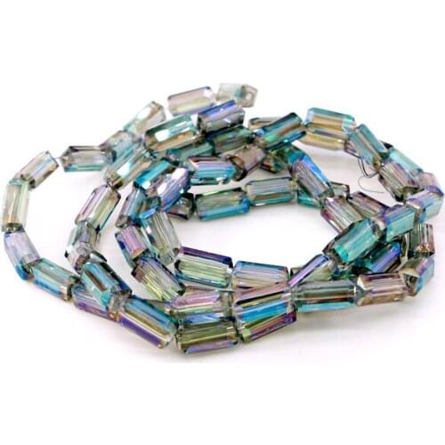 4*8mm Square Shape Glass Crystal Beads 70pcs/lot Wholesale Square Glass Spacer Bead for Jewelry Bracelet Necklace Making DIY