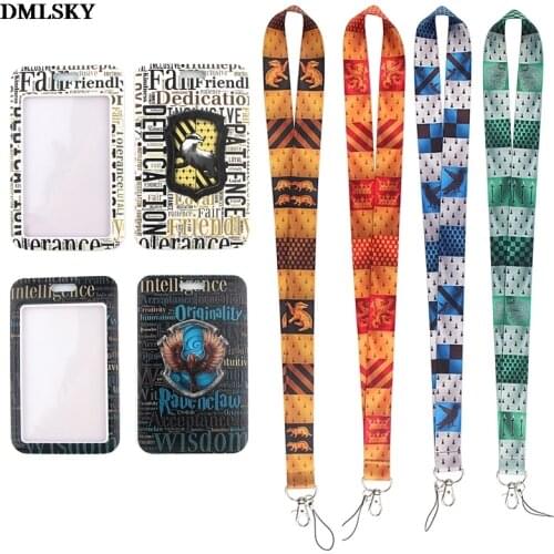MD122 DMLSKY Magic Movie Lanyard Keychain for keys Badge ID Mobile Phone Keyrings Women Men Neck Straps With DIY Card Cover