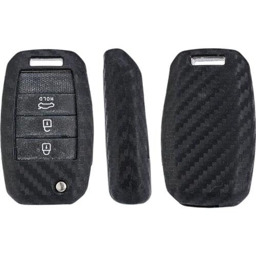 Carbon Fiber Pattern Soft Silicone Auto Key Cover Cases For KIA KX5 Rio Sportage QL Ceed Sorento Cerato K2 K3 K4 K5 Keys
