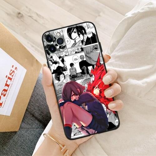 Touka Kirishima Tokyo Ghoul Glass Soft Silicone Phone Case FOR IPhone SE 6s 7 8 Plus X XR XS 11 12 Mini Pro Max Cover Shell
