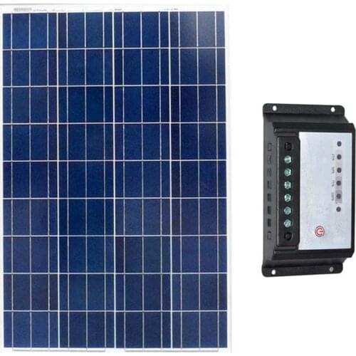 Kit Solar Panel 12v 100w Solar Battery China Solar Street Light Controller 12v/24v 20A Car Camping Caravan RV Solar Light
