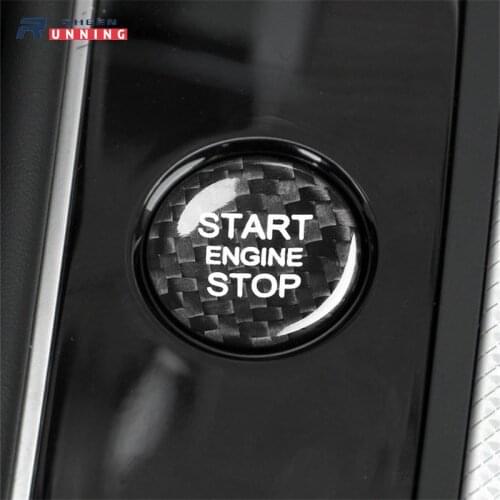 For Audi Q5 Q7 Car Engine Button Sticker Carbon Fiber ignition Button Sticker Fit Audi A4L A5 A6L Q3 A7 Q5L Interior Accessories