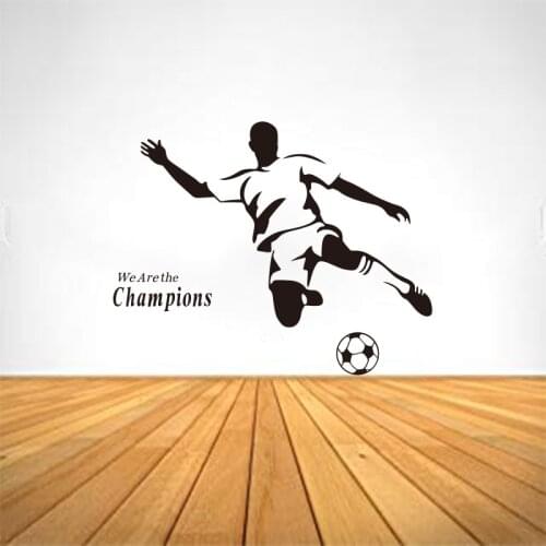 Football we are champion vinyl engraving wall stickers removable art wallpaper original fashion simple decorative paintingZY8257