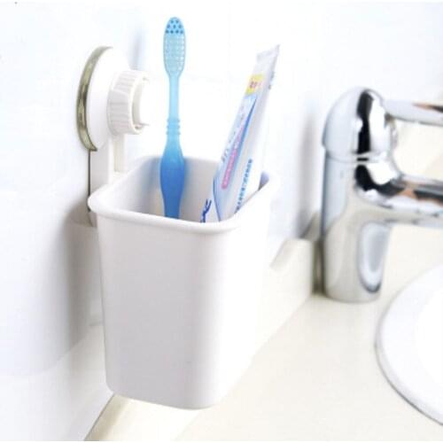 Non-marking sucker toothbrush holder wall-mounted suit bathroom toilet toothpaste toothbrush holder rack free of holes