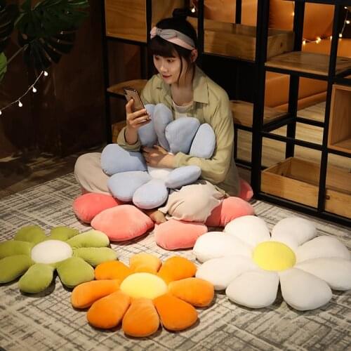 50/60/80cm Adorable Pillows Stuffed Soft Flower Leaves Bear Palm Props Decoration Chair Pillow Kids Lovers Birthday Gift