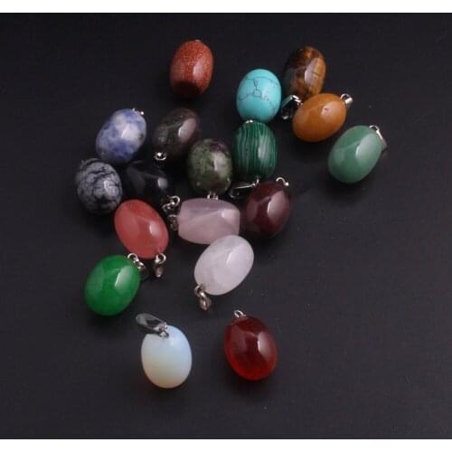 Wholesale 50pcs/lot Mix Multi-Style Natural Stone Pendants Strawberry Quartz Charms Beads Necklace Choker Jewelry Free Shipping