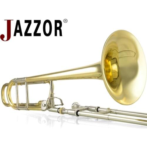 JAZZOR JBSL-801 tenor trombone B /F flat professional white copper trombone with the mouthpiece with case,gloves,gold brass wind