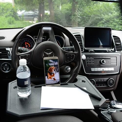 Multifunctional Steering Wheel Storage Table Desk Bracket Foldable Car Laptop Desk Computer Stand Food Drink Holder Rack