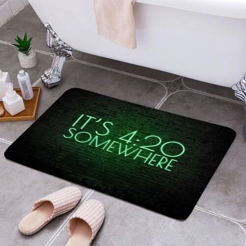 It Is 420 Somewhere 3D Print Doormats Rectangle Non-Slip DoorMat Bedroom Kitchen Entrance Print Door rugs Dropshipping