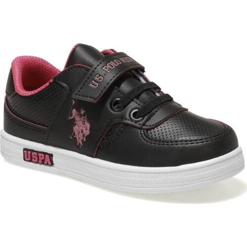 U.S. POLO ASSN. CAMERON 1 FX BLACK AND PINK SNEAKERS FOR GIRLS