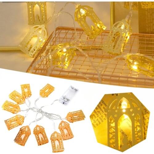 Mubarak Ramadan EID String Light Palace Style 10 LED String Light Hanging Bedroom Party Holiday Decoration Lighting Accessories