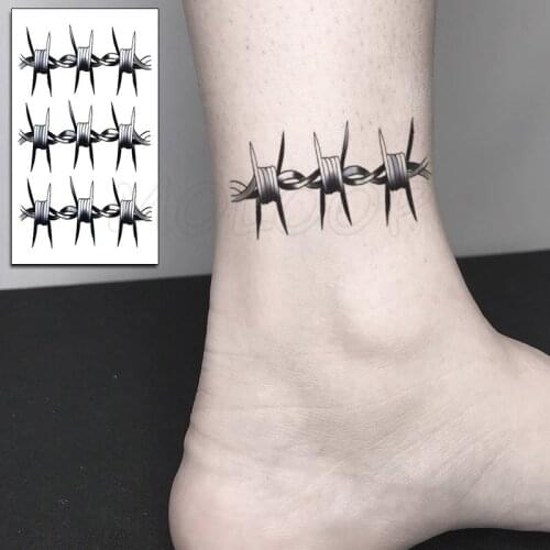 Tattoo Sticker Nail Tack Chain Geometric Element Body Art Makeup Waterproof Temporary Women and Men