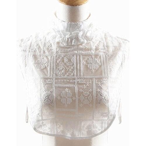 Ornaments European lace small Lolita sweater fake collar temperament retro collar refined wild printing embroidery decorative