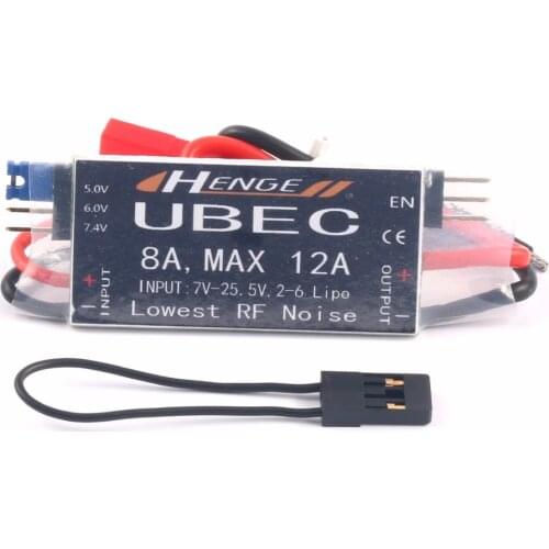 HENGE 8A UBEC Output 5V/6V/7.4V 6A/8A Max 12A Inport 7V-25.5V 2-6S Lipo/6-16 cell Ni-Mh Input Switch Mode BEC for RC Helicopter