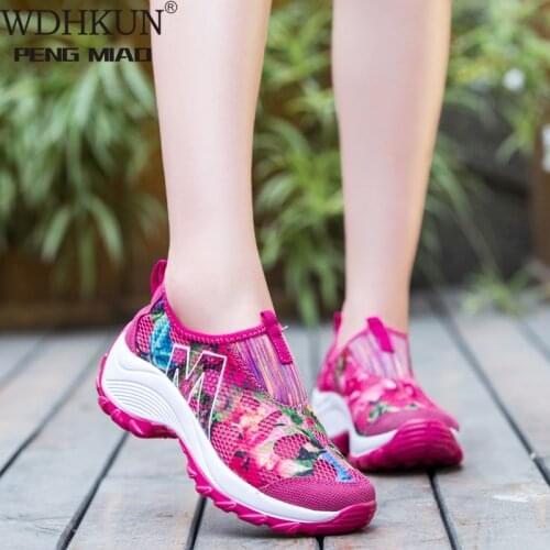WDHKUN Summer Womens Outdoor Casual Shoes Cloth Breathable Shoes Sports Casual Shoes Female Fashion Sneakers Women CYL