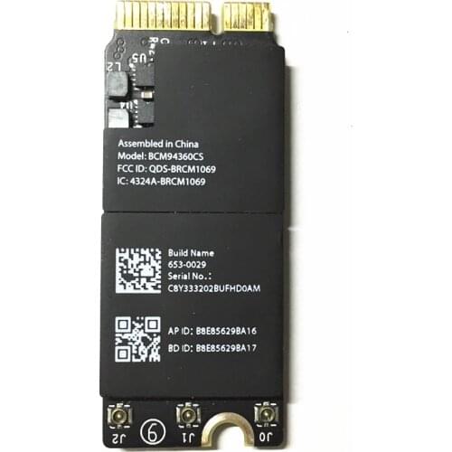 Wifi Card Bluetooth 4.0 Airport For Macbook pro Retina A1502 A1398 A1425 BCM94360CSAX