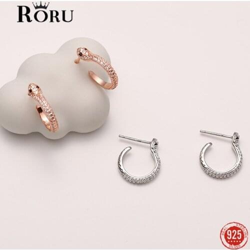 Women S925 Sterling Silver Earrings Zircon Snake Earrings Simple Banquet Wedding Earrings Designed For Women Birthday