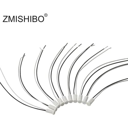 ZMISHIBO 10PCS 12V/110V/220V Ceramic G4 Lamp Holder G4 Socket Lamp Base 10cm Wire Connector Halogen/LED G4 Lamp Holder