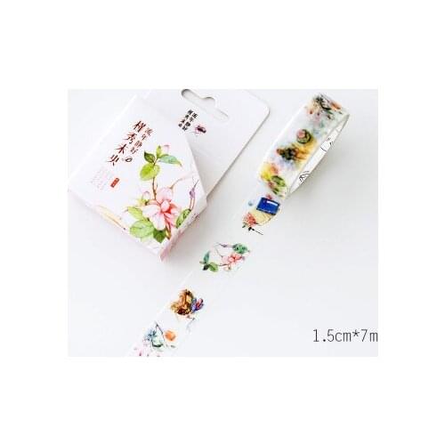 15mm X 7m Cute Lotkawaii Flower food animals Decorative Washi Tape DIY Scrapbooking Masking Tape School Office Supply