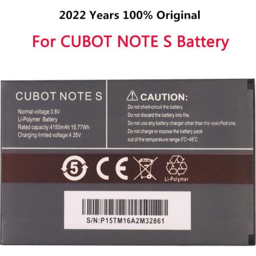 100% New Original for CUBOT Note S Battery 4150mAh Replacement backup battery For CUBOT Note S Cell Phone
